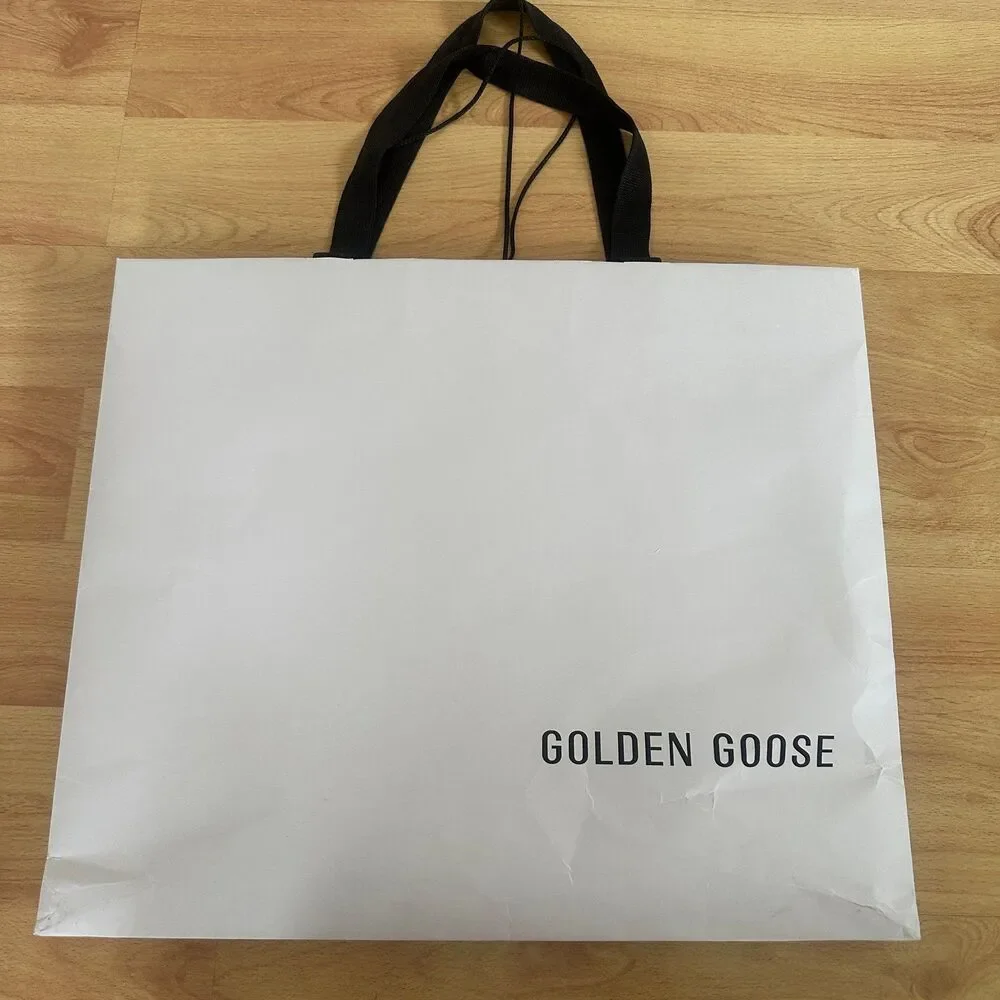 Golden Goose Paper Shopping Bag - grey/white large, 17.25